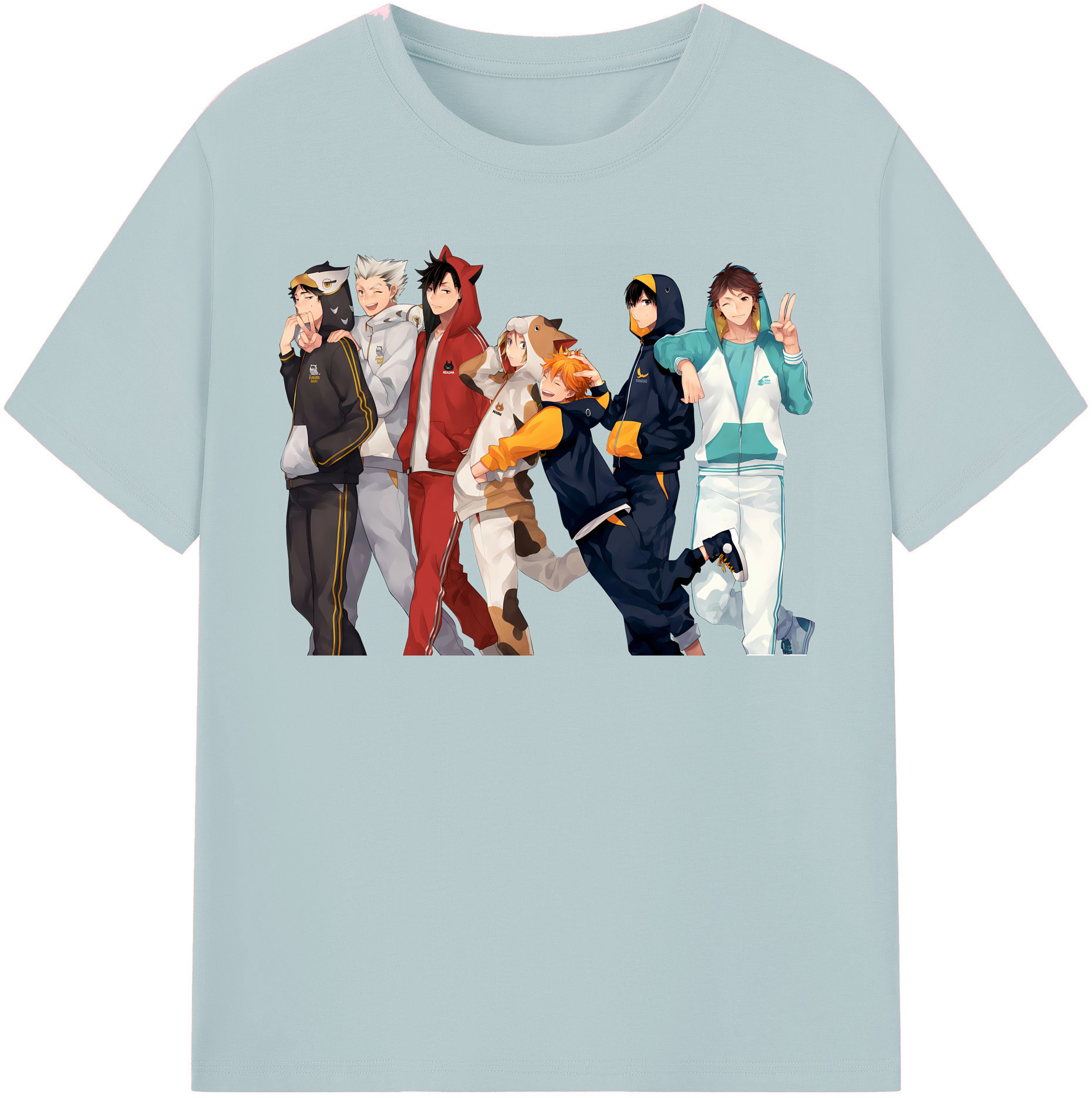 （画像用） ハイキュー!! Haikyu!! 綿100％半袖Tシャツ（フロントプリント）